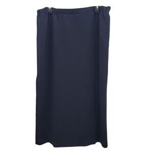 Studio One‎ Woman's Dark Navy Blue Modest Long Career Pencil Skirt Plus Size 14W